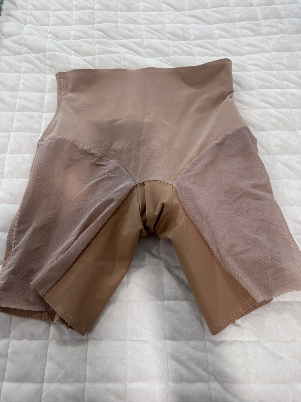 Honeylove High-Waist Shapewear Shorts in Nude/Tan